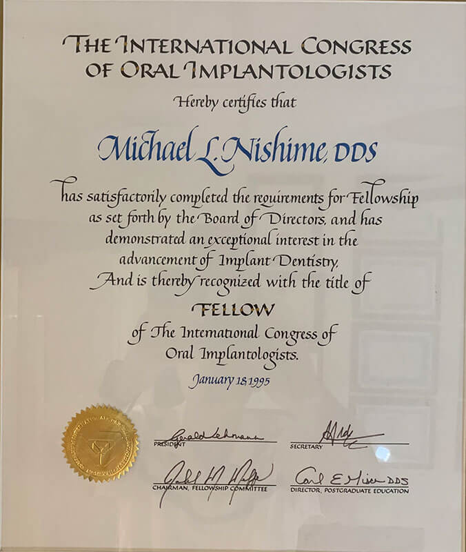 Oral Implantologists Certification