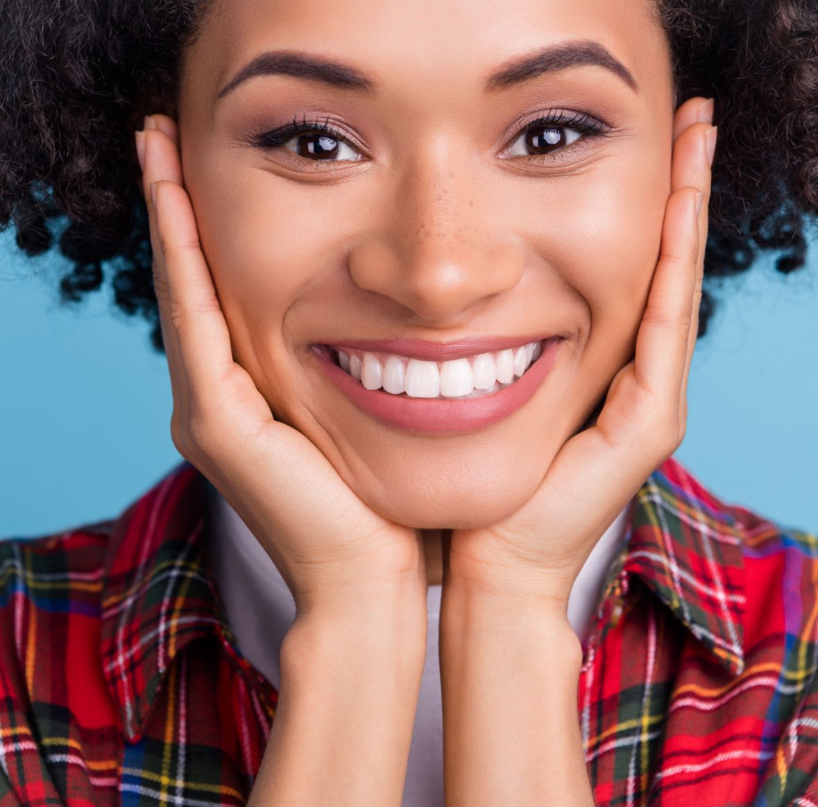 young woman with a big smile
